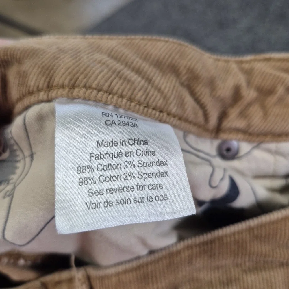 Mountain Khakis Canyon Cord Slim‎ Tailored Corduroy Pants Brown Men's Size 34x30
